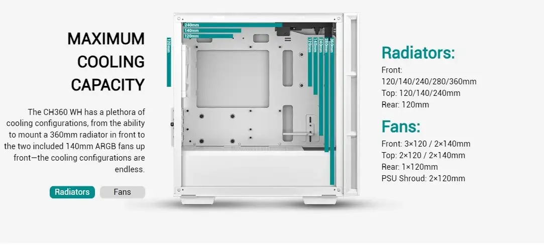 Deepcool CH360 WH